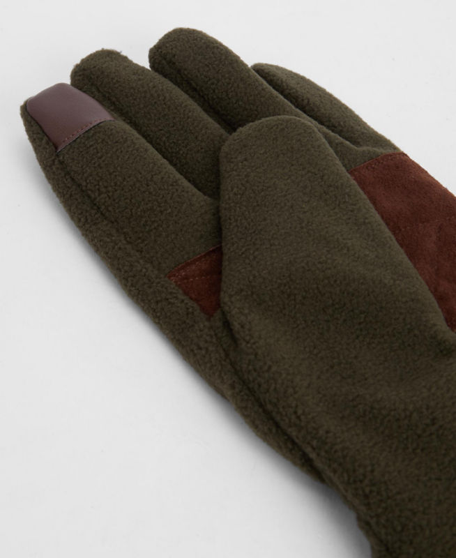 Barbour&reg; Coalford Fleece Gloves - OLIVE image number 1