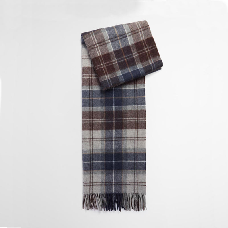Barbour&reg; Brack Patchwork Tartan Wool Scarf - MIDNIGHT OAK TARTAN