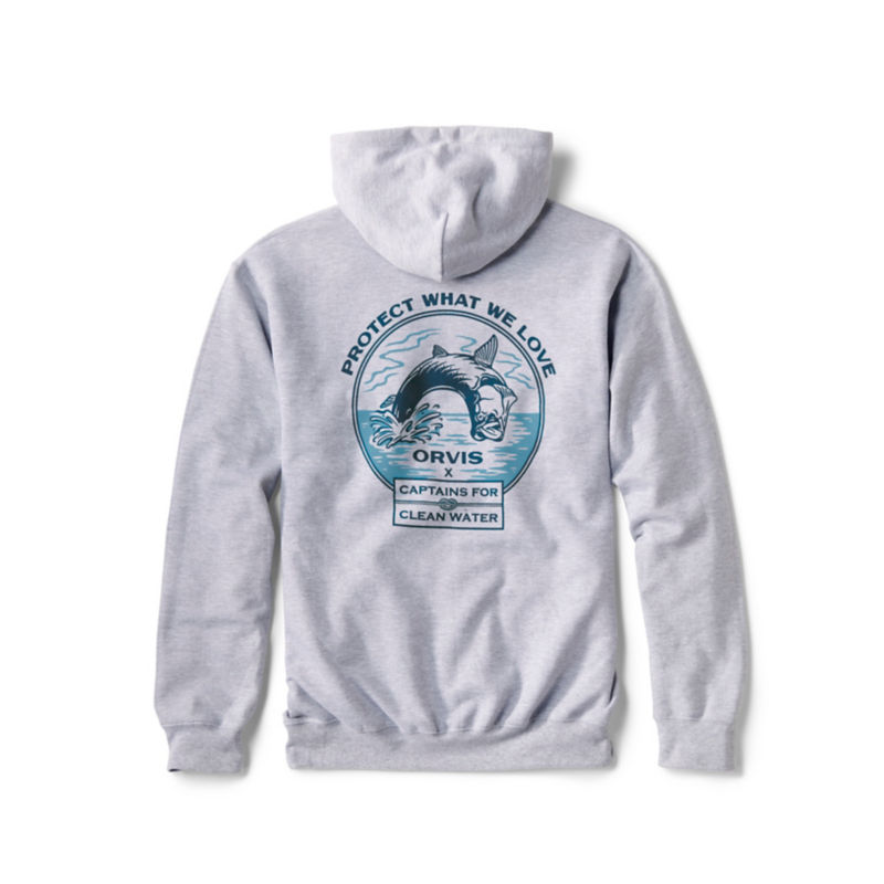 Orvis x Captains For Clean Water Hoodie - HEATHER GRAY image number 7