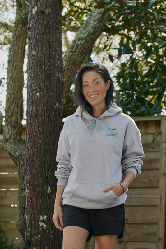 Orvis x Captains For Clean Water Hoodie - HEATHER GRAY image number 3