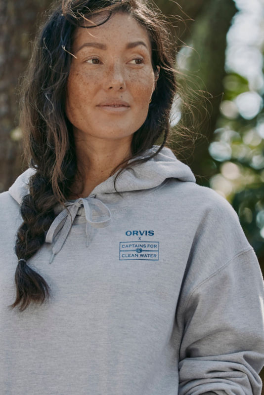 Orvis x Captains For Clean Water Hoodie - HEATHER GRAY image number 4