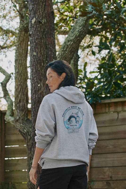 Orvis x Captains For Clean Water Hoodie - HEATHER GRAY image number 5