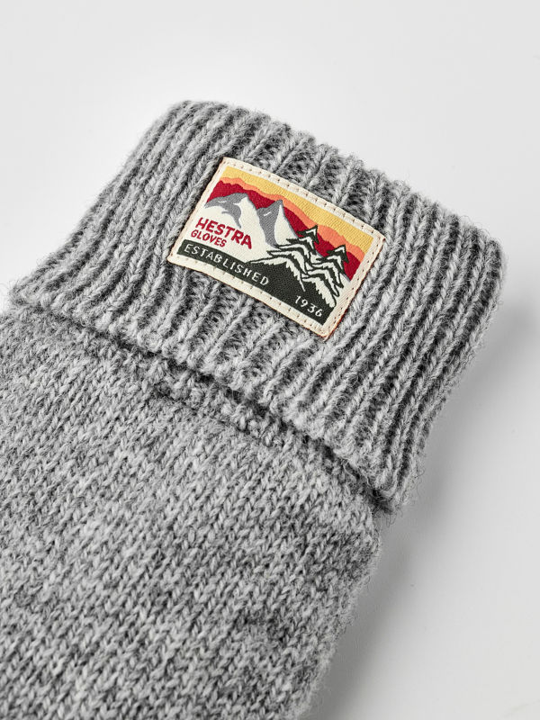 Hestra Raggwool Deerskin Gloves - GREY image number 3