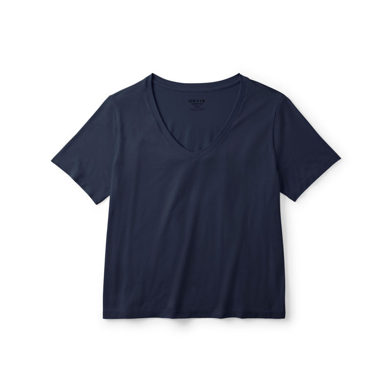 Perfect V-Neck Short-Sleeve Tee - DARK NAVY