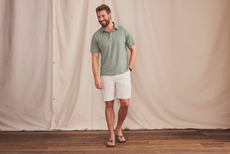 Performance Piqu&eacute; Polo - SILVER PINE image number 3