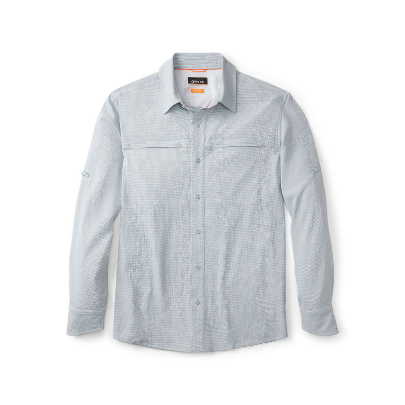 Men&rsquo;s Open Air Caster Long-Sleeve Shirt - MINERAL BLUE/WHITE image number 0