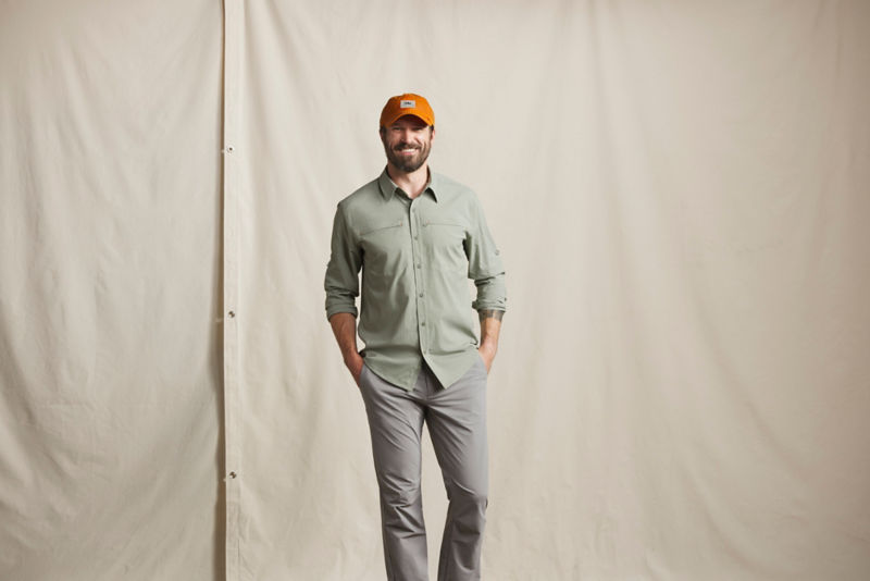 Men&rsquo;s Open Air Caster Long-Sleeve Shirt - SILVERPINE/CELADON image number 3