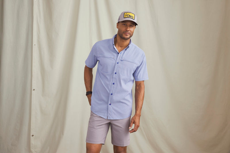 Men&rsquo;s Open Air Caster Short-Sleeve Shirt - ULTRAMARINE/WHITE