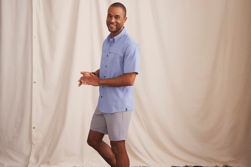 Men&rsquo;s Open Air Caster Short-Sleeve Shirt - ULTRAMARINE/WHITE image number 4