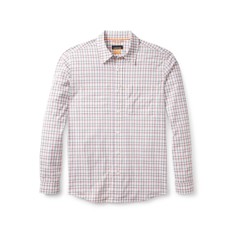 Men&rsquo;s River Guide Long-Sleeve Shirt - BUOY RED TATTERSAL