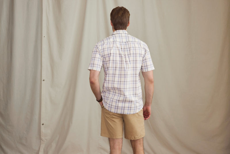 Men&rsquo;s River Guide Short-Sleeve Shirt - SNOW/CELADON TATTERSAL image number 5