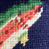 Leather Needlepoint Can Cooler - RAINBOW TROUT