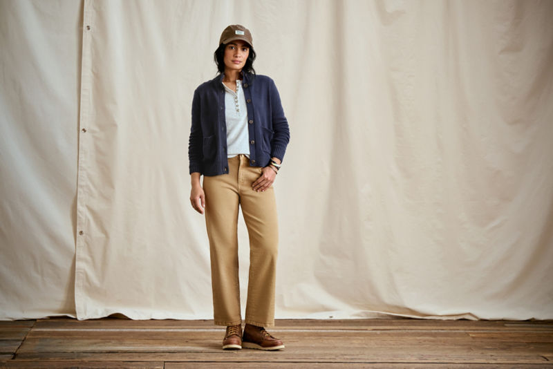 Kut from the Kloth&reg; Charlotte Denim Wide-Leg Cropped Jeans - CARAMEL image number 3