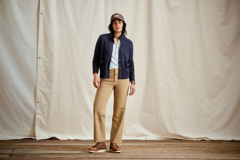 Kut from the Kloth&reg; Charlotte Denim Wide-Leg Cropped Jeans - CARAMEL image number 1