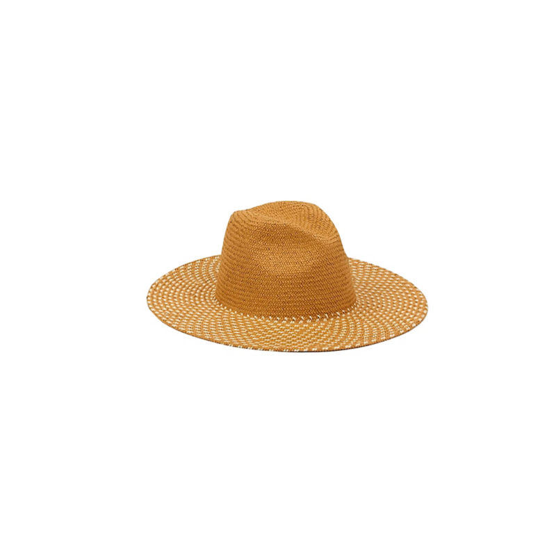 Hat Attack Modern Packable Continental Hat - KHAKI/WHITE