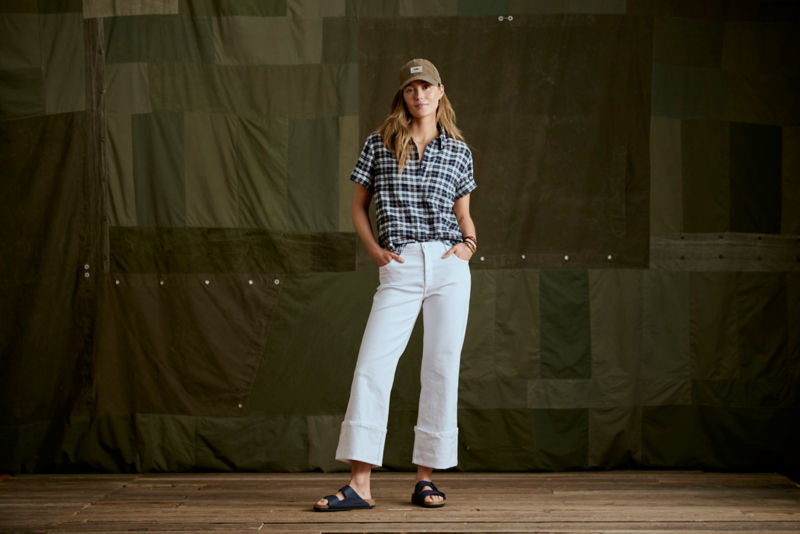 Kut from the Kloth&reg; Charlotte High-Rise Wide-Leg Cuffed Jeans - WHITE image number 1