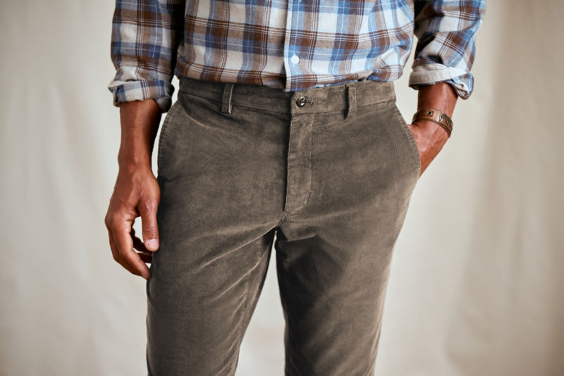 1856 Stretch Corduroy Chinos - SLATE image number 1