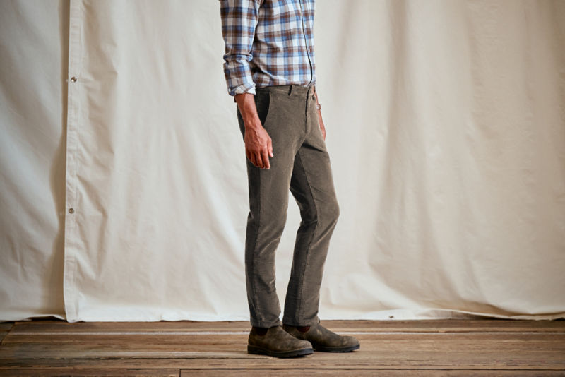 1856 Stretch Corduroy Chinos - SLATE image number 3