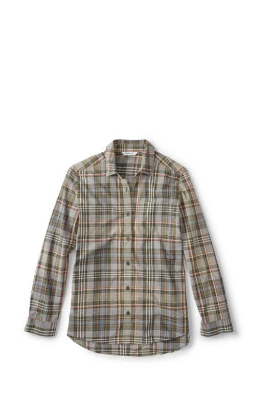 Women&rsquo;s Heritage Poplin Plaid Long-Sleeve Shirt - IVY PLAID image number 0