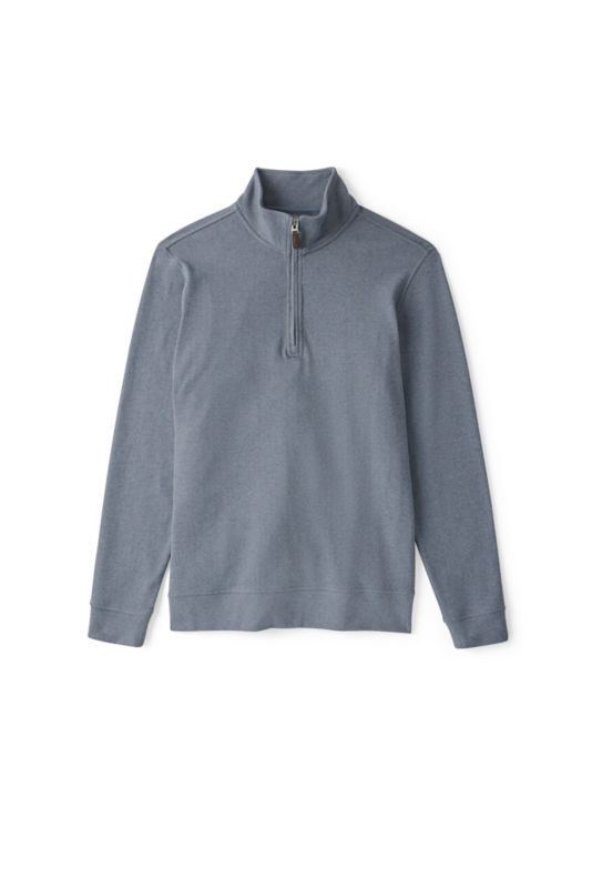 Men&rsquo;s Snowy River 1/4-Zip Sweatshirt - BLUE HAZE HERRINGBONE image number 0