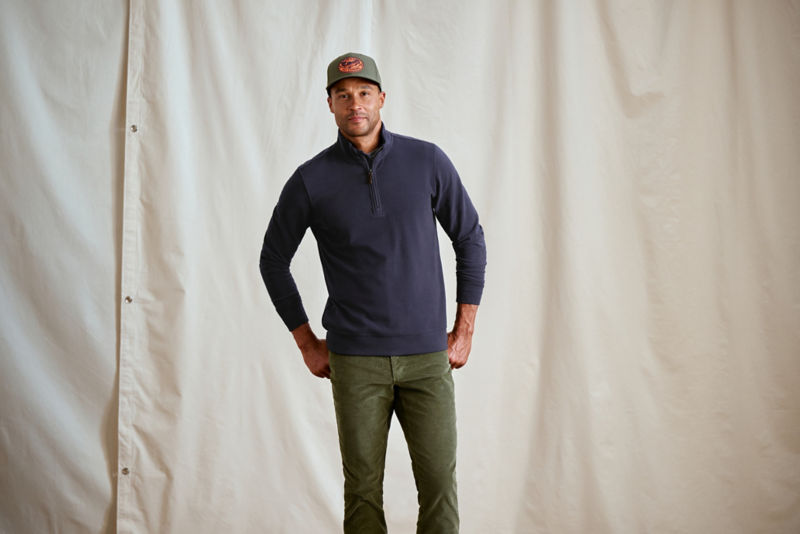 Men&rsquo;s Snowy River 1/4-Zip Sweatshirt - TRUE NAVY HERRINGBONE
