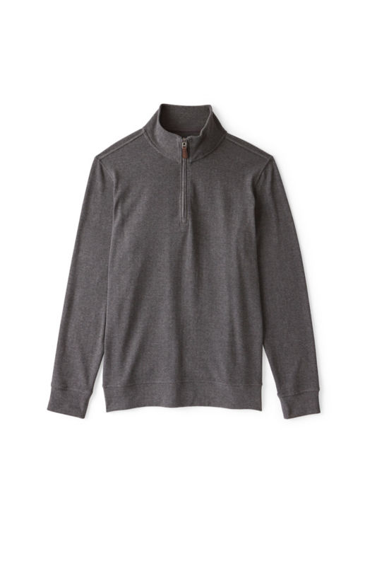 Men&rsquo;s Snowy River 1/4-Zip Sweatshirt - GREY HERRINGBONE