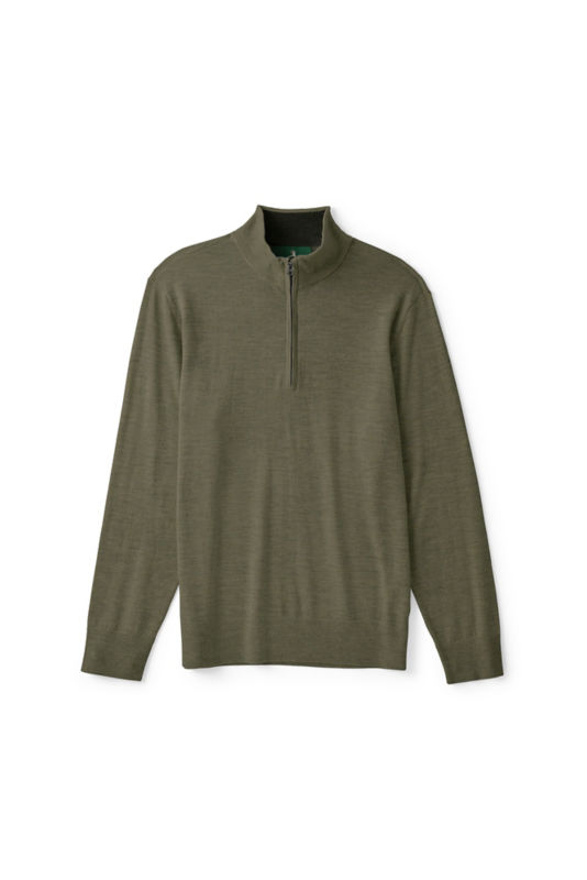 Lightweight Merino 1/4-Zip - TARRAGON