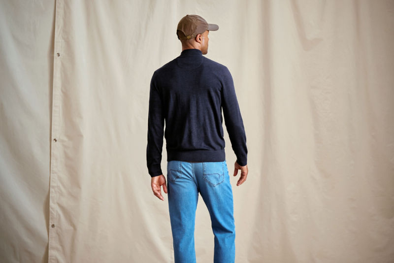 Lightweight Merino 1/4-Zip - DARK NAVY HEATHER image number 4