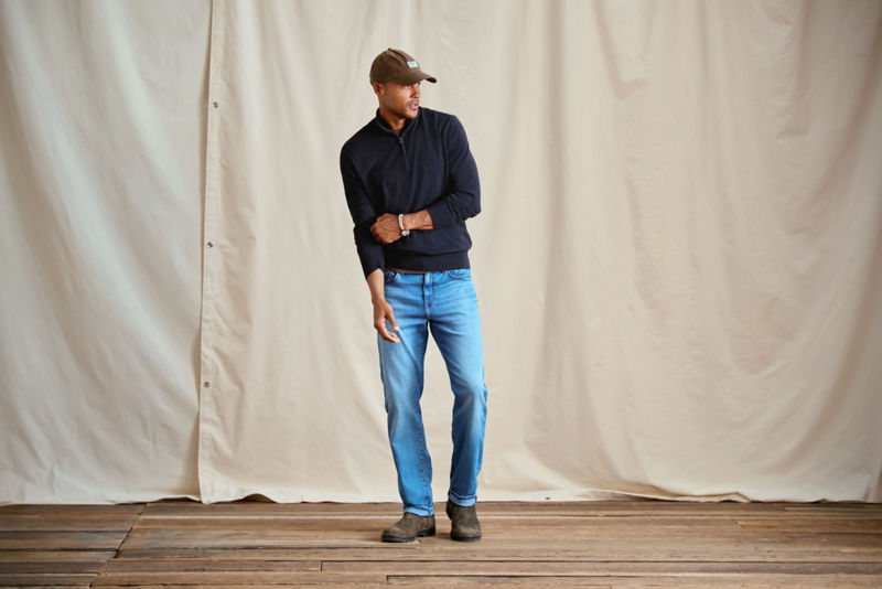 Lightweight Merino 1/4-Zip - DARK NAVY HEATHER image number 2