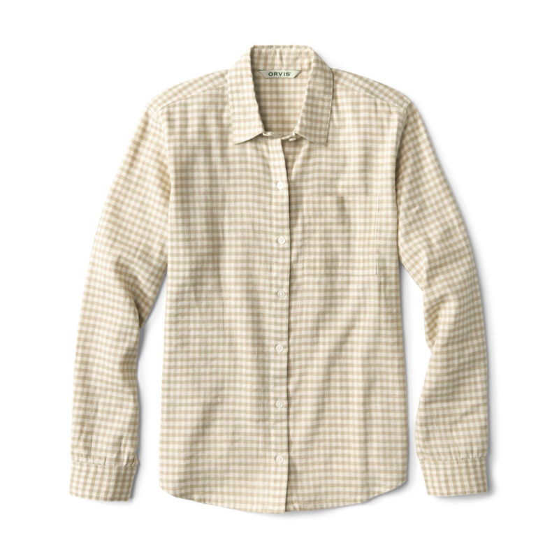 Performance Linen Long-Sleeve Shirt - NATURAL GINGHAM