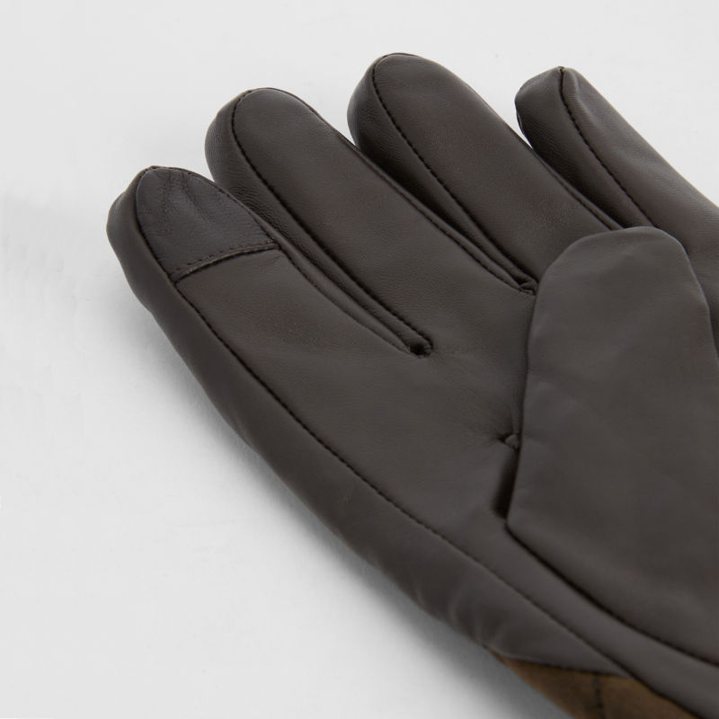 Barbour&reg; Dalegarth Waxed Gloves - OLIVE/BROWN image number 1