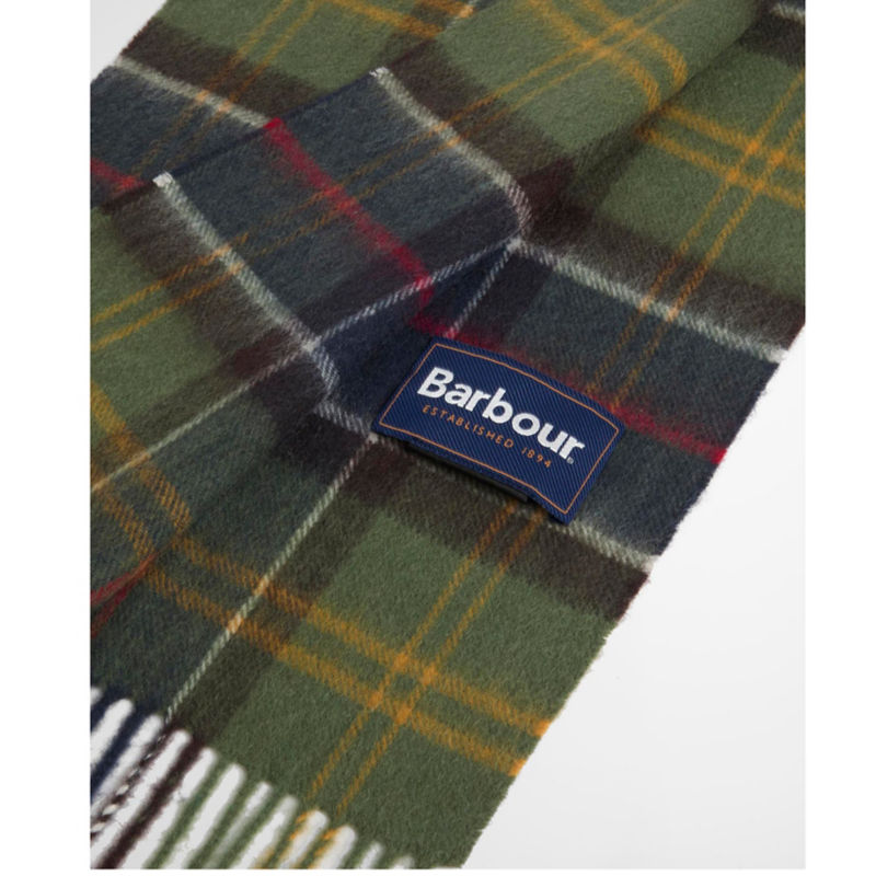 Barbour&reg; Lambswool & Cashmere Tartan Scarf - CLASSIC TARTAN image number 1