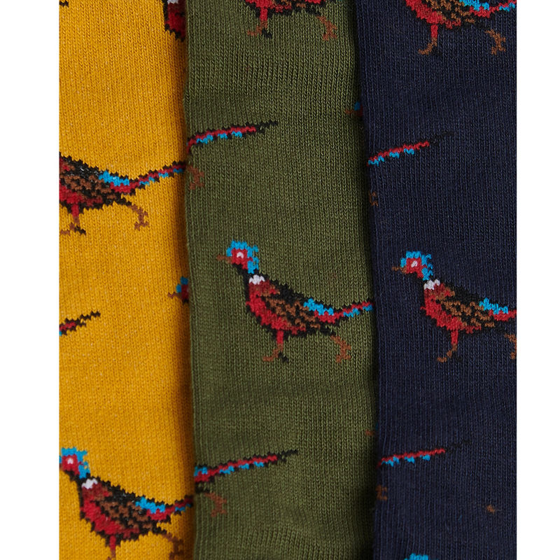 Barbour&reg; Pheasant Socks Gift Box - FOREST MIST image number 2