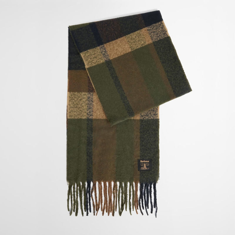 Barbour&reg; Westerdale Beanie & Scarf Set - OLIVE/NAVY image number 3