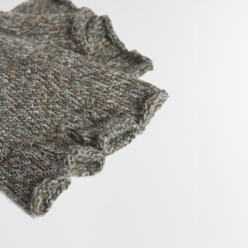 Barbour&reg; Heath Fingerless Wool Gloves - GREEN image number 2