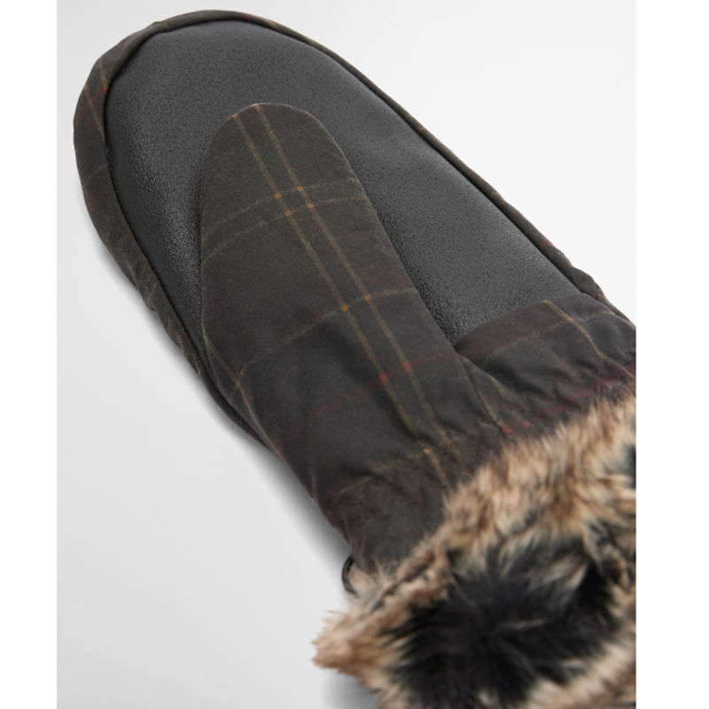 Barbour&reg; Tartan Waxed Mitts - DARK CLASSIC TARTAN image number 2