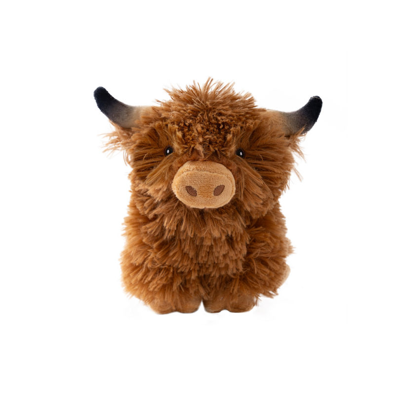 Highland Cow Plush Dog Toy - 