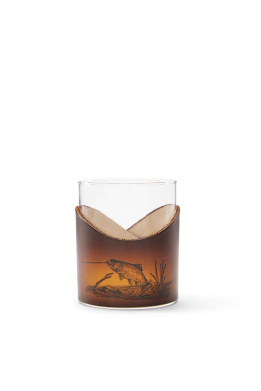 Leather-Wrapped Whiskey Glass - 