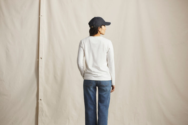 Bromley Slub Long-Sleeve Henley - SNOW image number 2