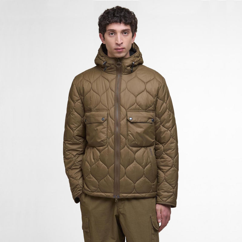 Barbour&reg; Re-Engineered Spey Quilted Hooded Jacket - BEECH
