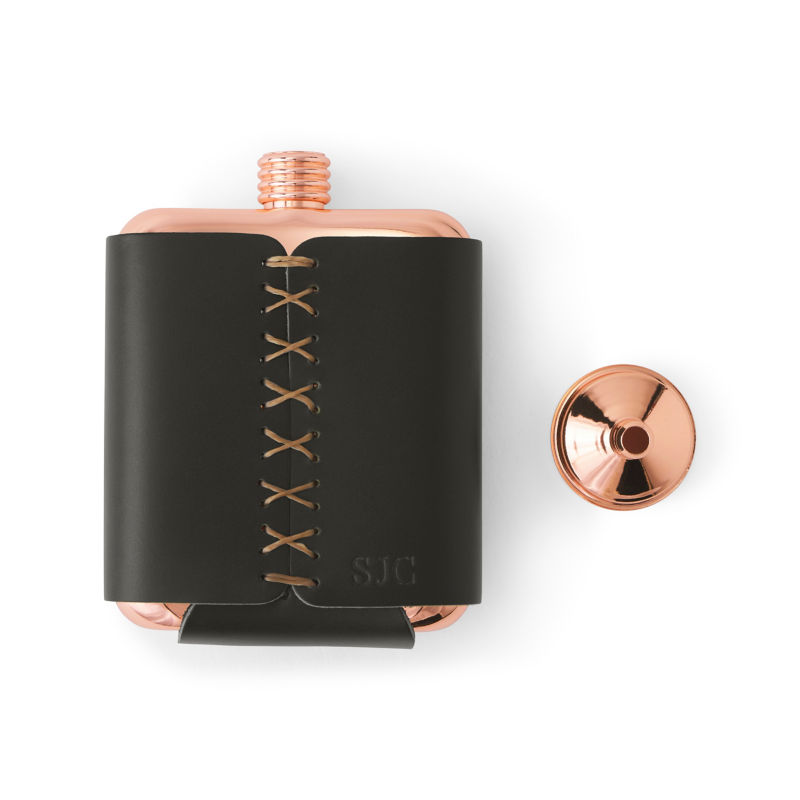 Whiskey Leatherworks Personalized Copper Flask | Orvis