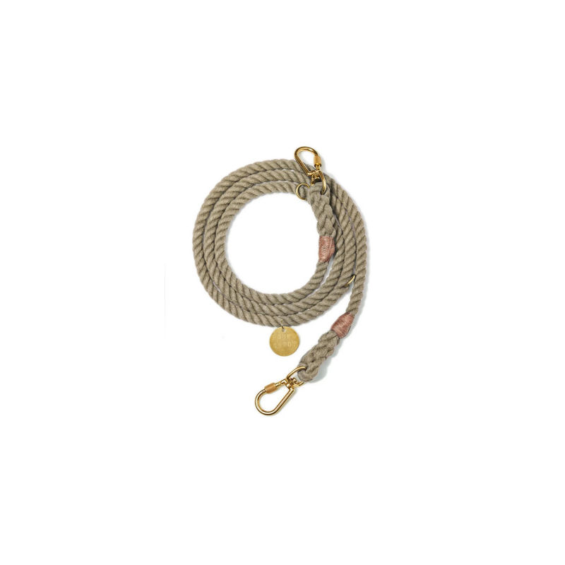 Found My Animal Adjustable Rope Dog Leash - DARK TAN