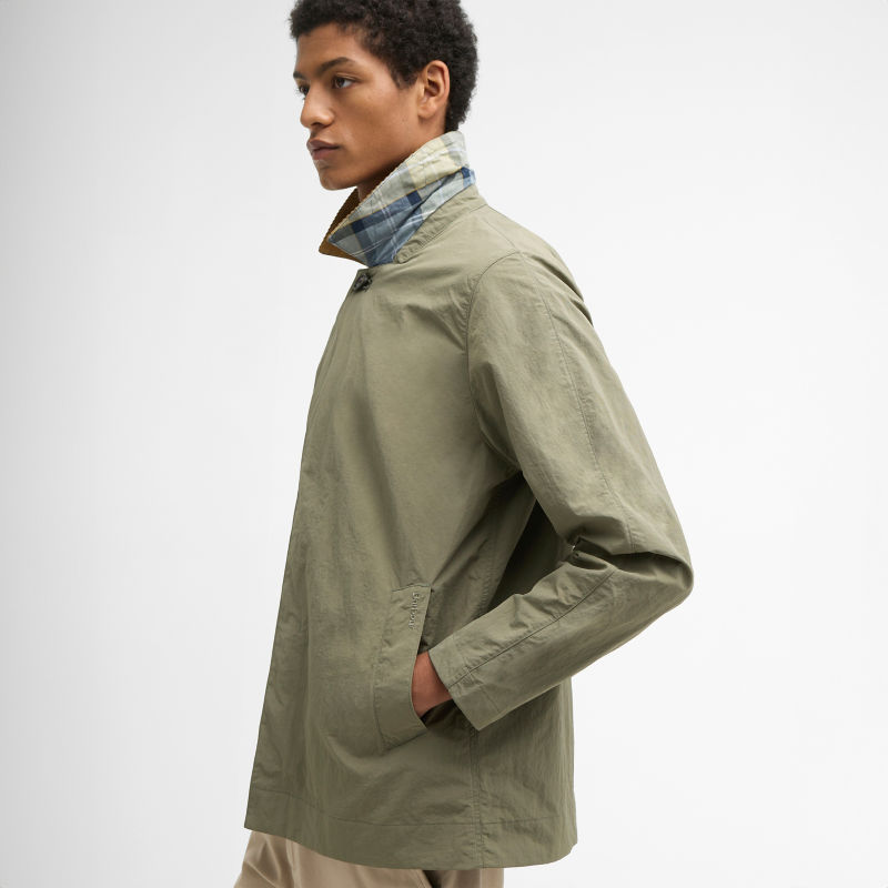 Barbour&reg; Short Rokig Showerproof Jacket - DUSTY OLIVE image number 3
