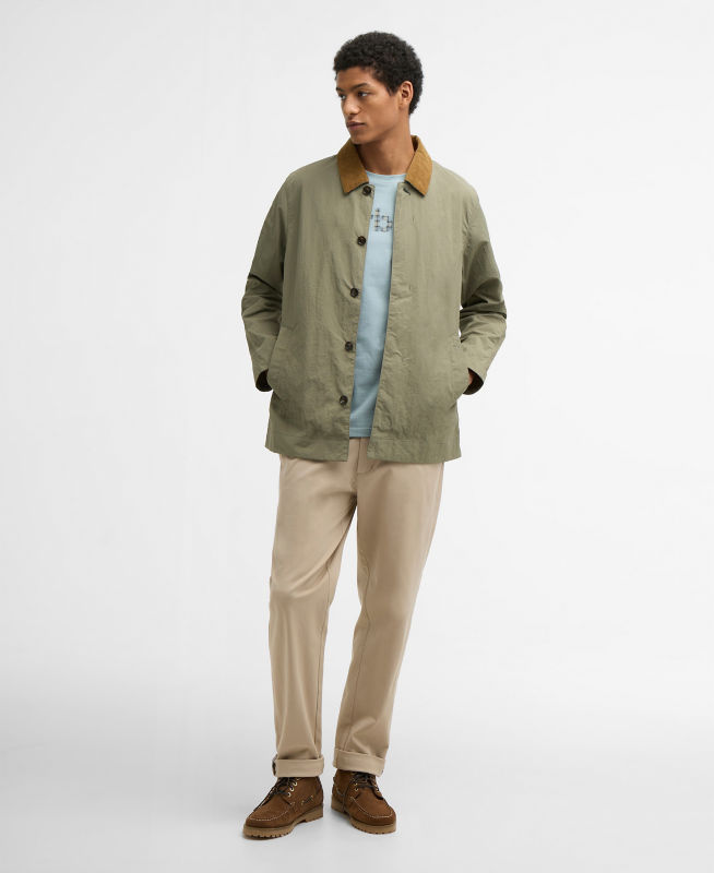 Barbour&reg; Short Rokig Showerproof Jacket - DUSTY OLIVE image number 2