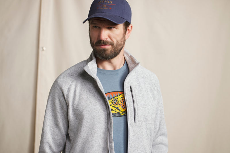 Men&rsquo;s R65&trade; Sweater Fleece Jacket - LIGHT GREY HEATHER image number 1