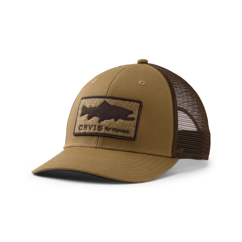 Covert Fish Cotton Trucker Hat - FIELD KHAKI