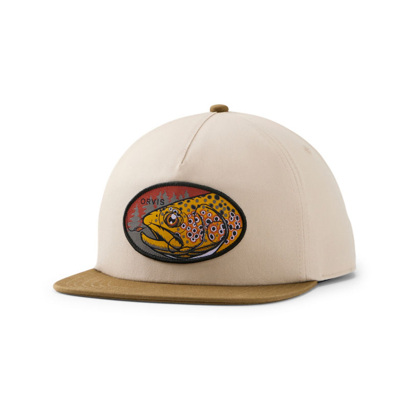 Brown Trout Flat Brim Hat - SAND/FIELD KHAKI