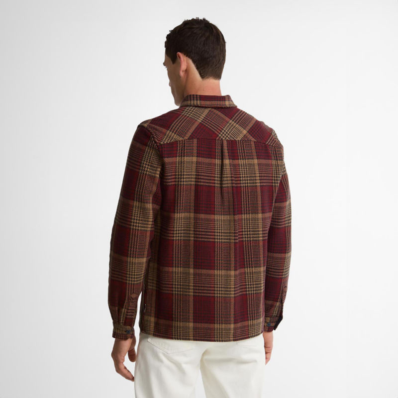 Barbour&reg; Millom Houndstooth Relaxed Long-Sleeve Shirt - RED image number 1