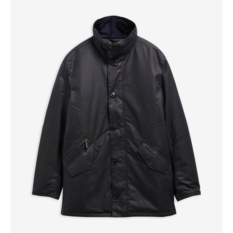 Barbour&reg; Modern Powell Waxed Jacket - NAVY image number 5