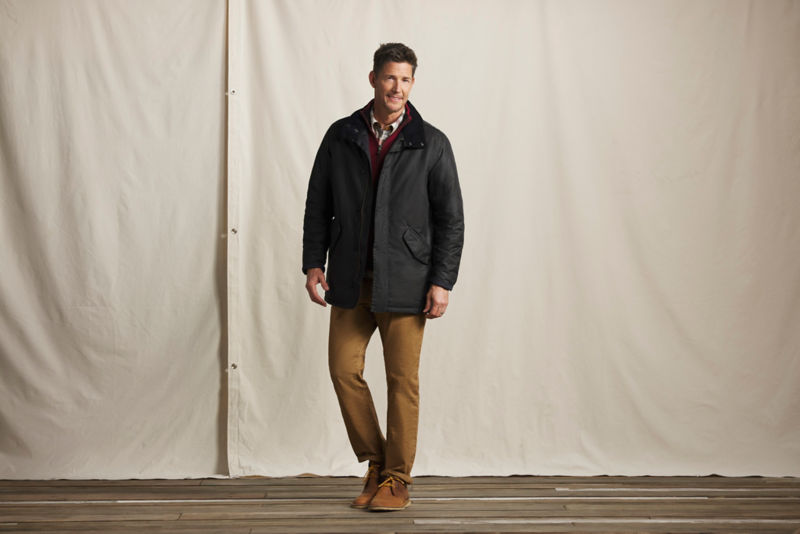 Barbour&reg; Modern Powell Waxed Jacket - NAVY image number 4